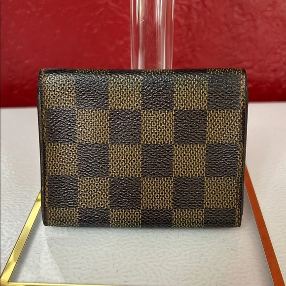 Louis Vuitton Black and Brown Checkered Card Holder with box. - Picture 3 of 12